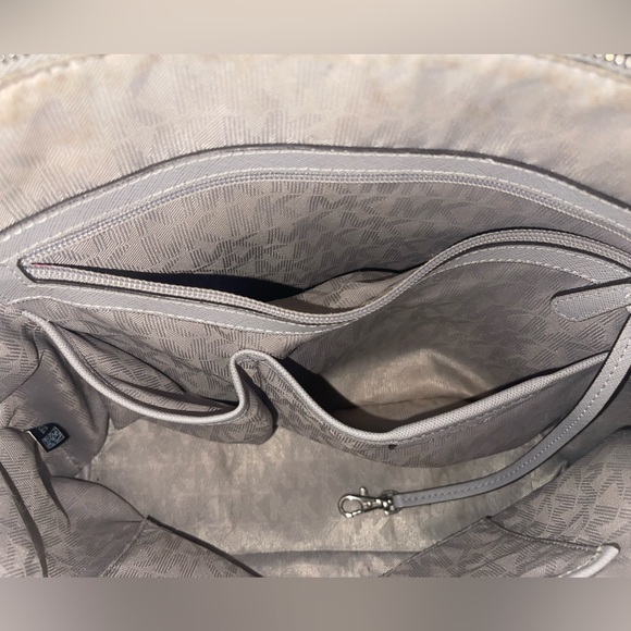 Michael Kors Gray Charlotte Leather Tote Bag - Picture 10 of 10